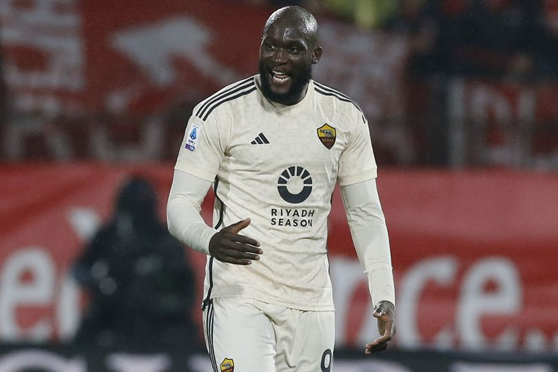 Ekspresi Romelu Lukaku usai membobol gawang Monza, Minggu (3/3/2024) (c) Alberto Mariani/LaPresse via AP